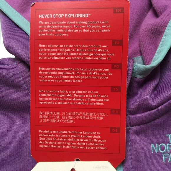 North Face Toddler Full Zip Hoodie Jacket Blue / Orange Size 6-12 Months - Picture 7 of 15